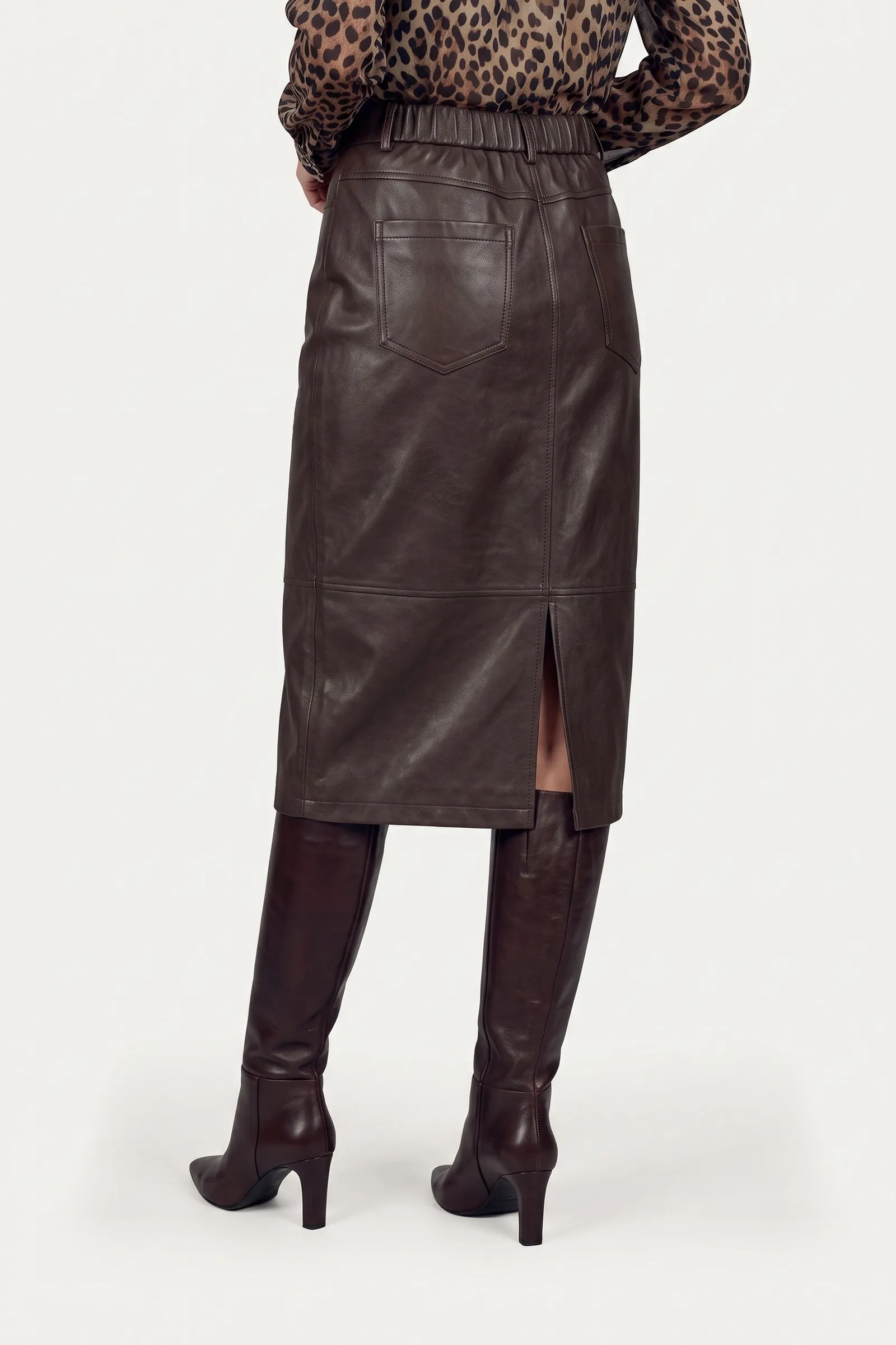 CS The Label Sandy Skirt Dark Chocolate, donkerbruine rok